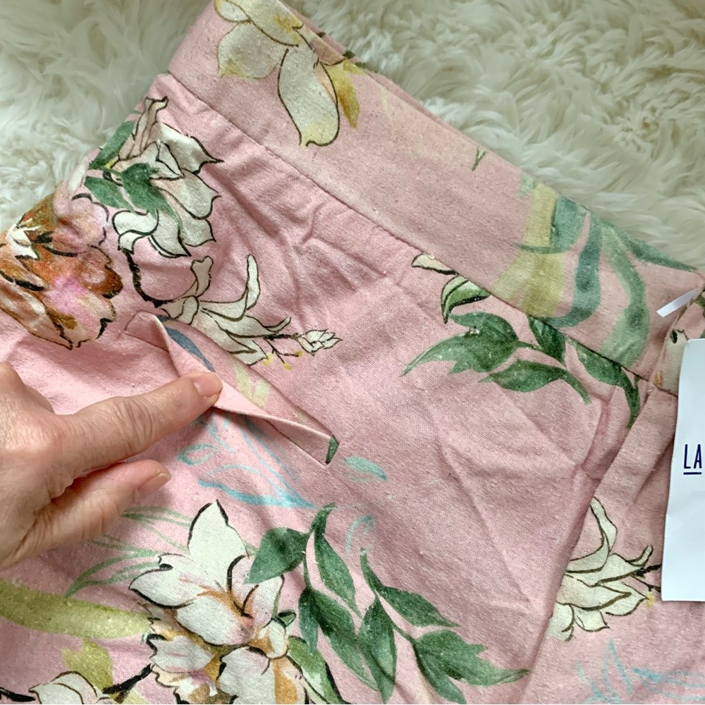 NWT La Jaquette French Pastel Pink Floral Summer Shorts FR 42 - Picture 8 of 16